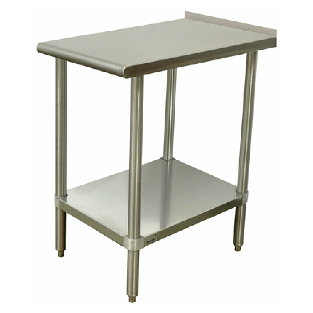 Advance Tabco TFMSU-182 Equipment Filler Table 18"W X 24"D 16 Gauge 304 Stainless Steel Top With 1-1/2"H Rear Up-turn