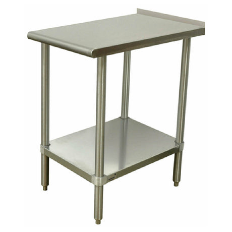 Advance Tabco TFMSU-182 Equipment Filler Table 18"W X 24"D 16 Gauge 304 Stainless Steel Top With 1-1/2"H Rear Up-turn