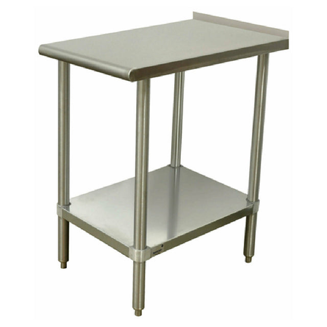 Advance Tabco TFMSU-153 Equipment Filler Table 15"W X 36"D 16 Gauge 304 Stainless Steel Top With 1-1/2"H Rear Up-turn