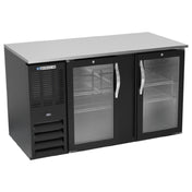 Beverage Air BB58HC-G-B - Refrigerated Back Bar Storage Cabinet, Two-section, 58"W X 30-3/8"D X 34"H
