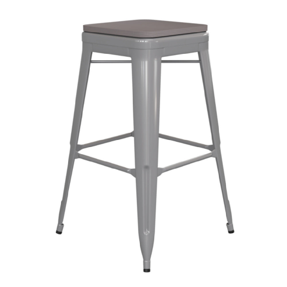 Flash Furniture CH-31320-30-SIL-PL2G-GG Kai Bar Stool 500 Lb. Weight Capacity