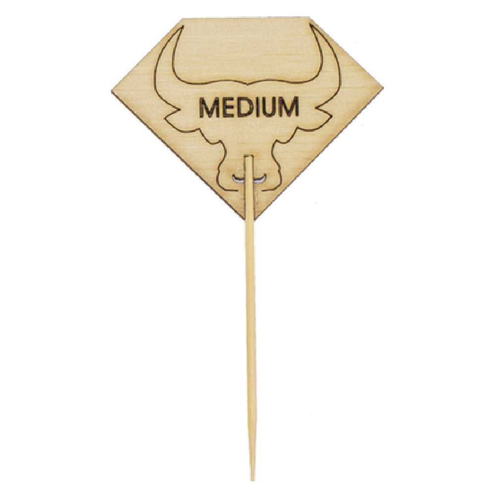 PacknWood 209BBRUMPYM - Steak Marker, 2.1"W X 3.7"H, "MEDIUM"