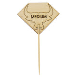 PacknWood 209BBRUMPYM - Steak Marker, 2.1"W X 3.7"H, "MEDIUM"
