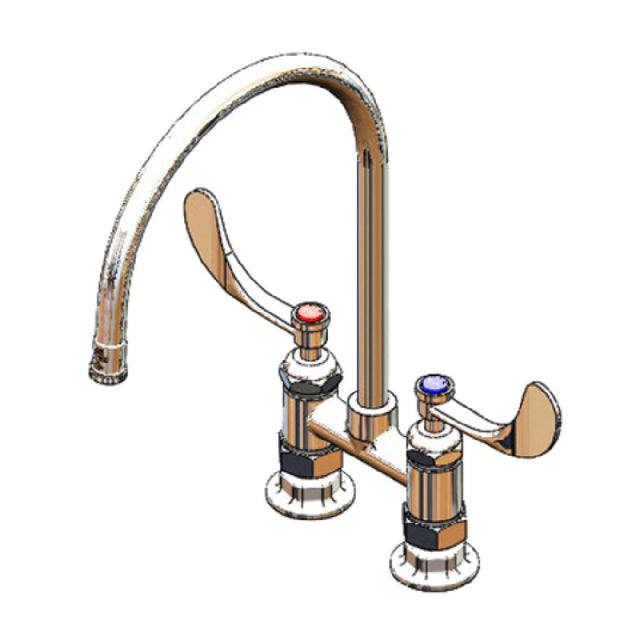 T&S Brass B-0324-CR-129X Surgical Faucet With Ceramas 4" Deck Mount 129X Gooseneck