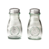 Tablecraft 6618 Authentic Collection™ Shaker Set (2) 4 Oz. Recycled Green Tint Glass Jars (dishwasher Safe)