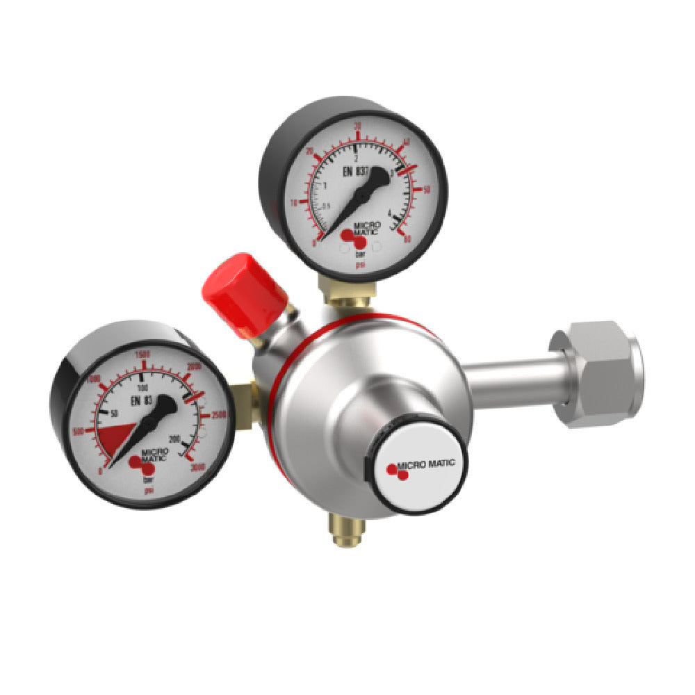 Micro Matic 942BN-PP Premium Plus High Pressure Double Gauge Gas Regulator Nitrogen Primary