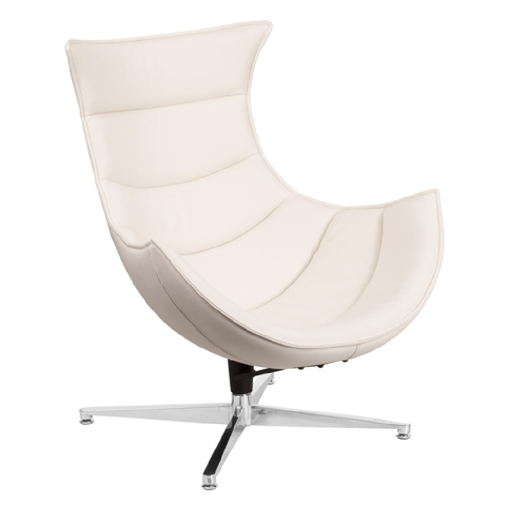 Flash Furniture ZB-32-GG Swivel Cocoon Chair Retro Style Integrated Curved Arms