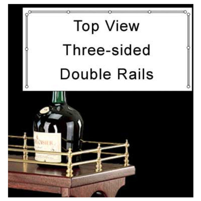 Forbes Industries 6033 Gallery Rails 3-sided Double Rails Brass