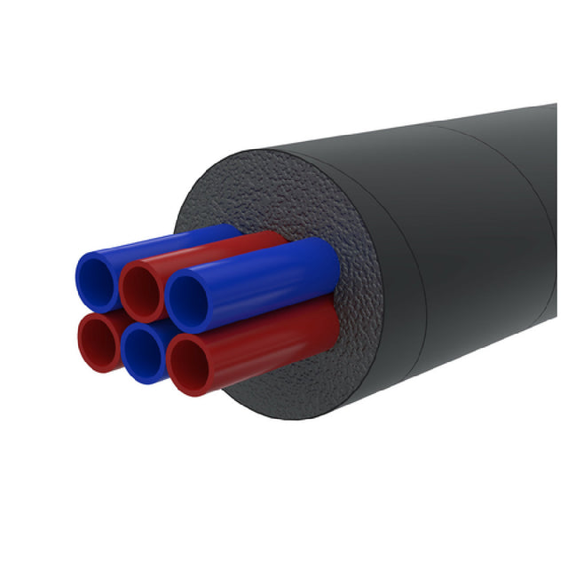 Krowne CC-6 (6) 1/2" Accuflex Polyethylene Glycol Tubing 3/4" Armacell Armaflex Insulation And Waterproof Black Tape