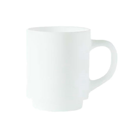 Arc Cardinal 36140 Arcoroc Restaurant White Mug 8.0 Oz (L:4.0'' X W:2.75'') Fluorosilicate Opal Glass