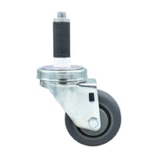 BK Resources 3SBR-1RA-GR - Swivel Caster, 1" Expanding Stem, 3" Gray Rubber Wheel