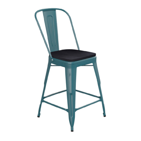 Flash Furniture ET-3534-24-KB-PL1B-GG Carly Bar Stool 500 Lb. Weight Capacity