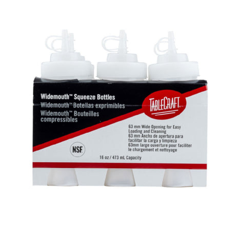 TableCraft Products 12632 - Cash & Carry WideMouth™ Squeeze Bottle, 16 Oz., 63mm Opening