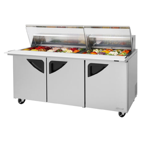 Turbo Air TST-72SD-30-N-CL Super Deluxe Sandwich/Salad Mega Top Unit With Clear Lids