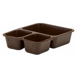 Cambro 853FCP167 Tray-on-Tray Meal Delivery Tray 3-compartment 8-9/16"L X 6-1/4"W X 1-7/8"D