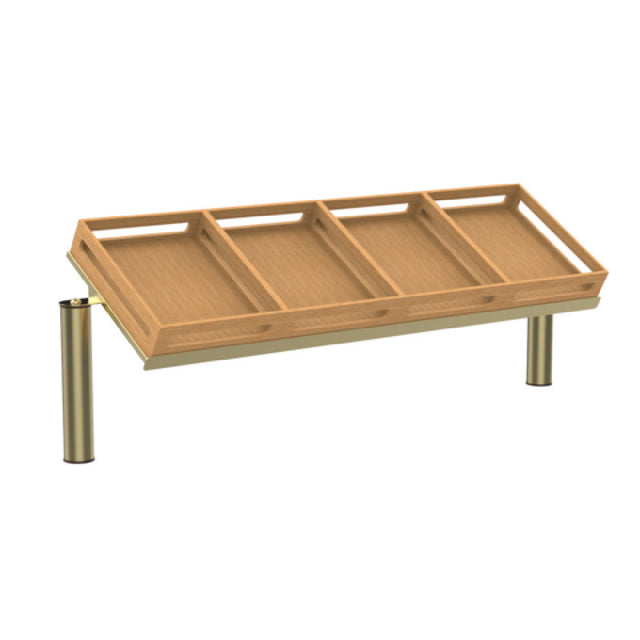 Steelite MGCIAY10NBXX Crate Rack Natural Bamboo Brushed Brass