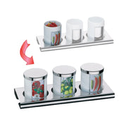 Bauscher Hepp 06.8257.6040 - Buffet Set, Includes: 17-1/2" X 6-3/4" X 5", Rectangular 18/10 Stainless Steel Base