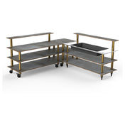 Steelite MGCMLB01GBXW Mogogo Buffet Solutions Modular Cooling Corner Station 3-tier