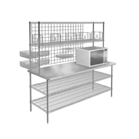 Eagle TSB2460Z Biscuit Workstation 60"W X 18"D X 63"H 16/304 Stainless Steel Tabletop