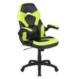 Flash Furniture CH-00095-GN-GG X10 Gaming Chair 250 Lb. Weight Capacity LeatherSoft Upholstery With Mesh Inserts