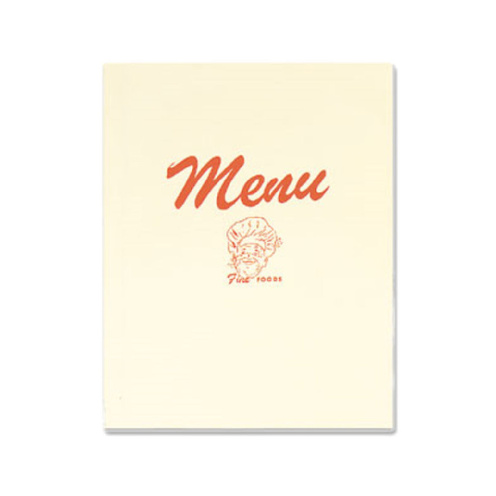 Alegacy Foodservice Products 107 Menu Cover 8-3/4" X 11-1/2" Double Fold (no Binding)