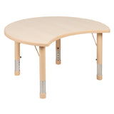 Flash Furniture YU-YCY-093-CIR-TBL-NAT-GG Preschool Activity Table 25-1/2"W X 25-1/8"D X 14-1/2 To 23-1/2" Adjustable Height