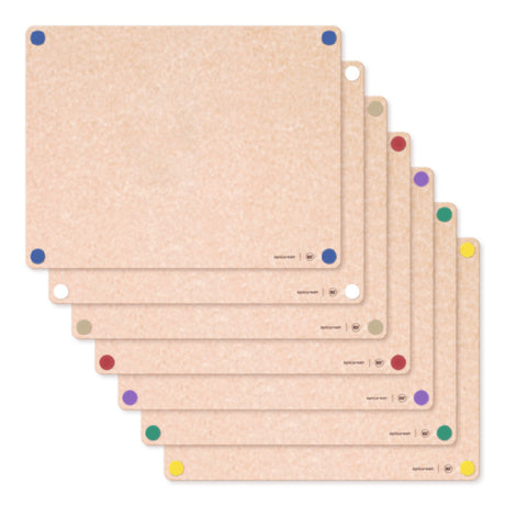 Epicurean 622C-191501 Epicurean HACCP Non-Slip Cutting Board 19.5" X 15" X 3/8" In Natural 7-piece Set