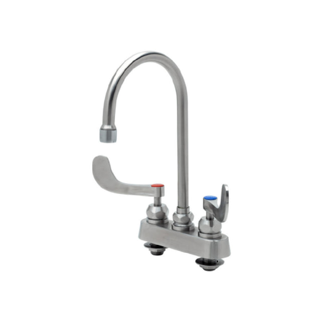 T&S Brass S-1141-04-CR EverSteel Workboard Faucet 4” Deck Mount Mixing Faucet With Body