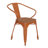 Flash Furniture CH-31270-OR-PL1T-GG Luna Armchair 500 Lb. Weight Capacity Curved Back With Vertical Slat