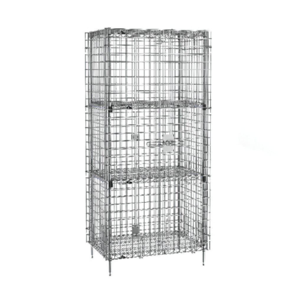Metro SEC53C-2EZ - Super Erecta® Security Unit, Stationary, Chrome Plated Finish