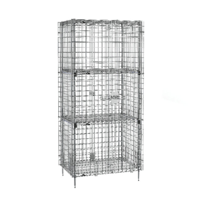 Metro SEC53C-2EZ - Super Erecta® Security Unit, Stationary, Chrome Plated Finish
