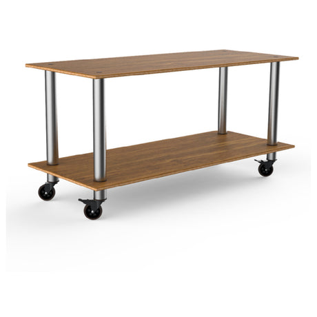 Steelite MGCMDX01BSXW Mogogo Buffet Solutions Modular Serving Table 2-tier 71" X 29-1/2" X 35"H