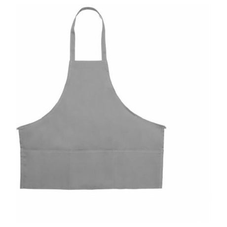 Chef Approved 167BAFHGR Half Length Bib Apron 25" X 28" (2) Front Pockets