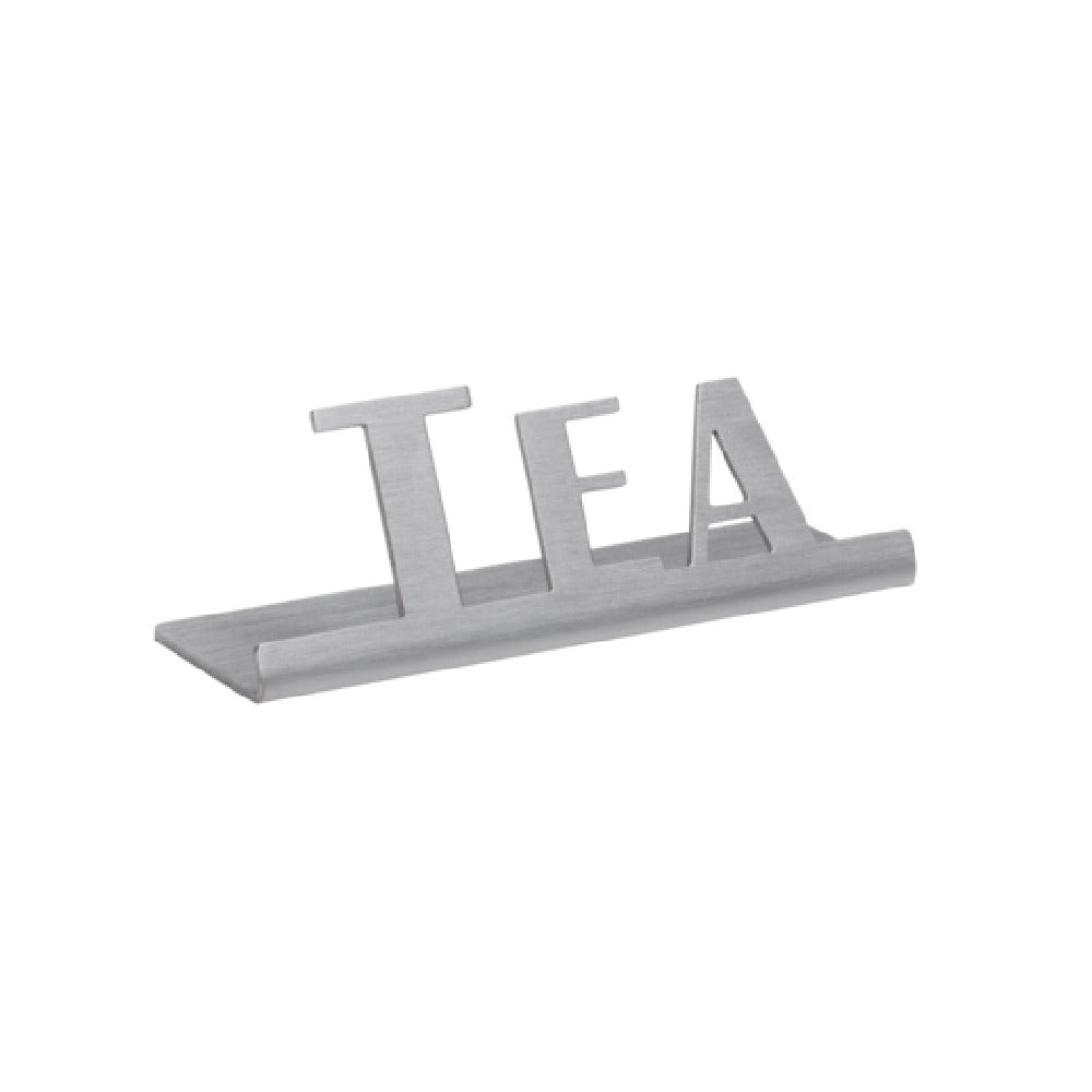 Service Ideas 1C-ST-TEA-SIGN Service Ideas Laser Cut ID/Table Sign 18/8 Stainless