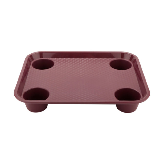 GET Enterprises FT-20-BU Fast Food Tray 17" X 14" With 4 Slots/cup Holders