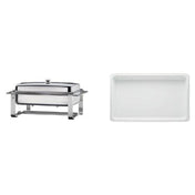 Bauscher Hepp 57.0052.6011 - Chafing Dish Promo Kit, Includes: (1) Neutral 1/1 GN Chafing Dish With Lift-off Cover (57.0052.6040) & (2) 247 Oz.