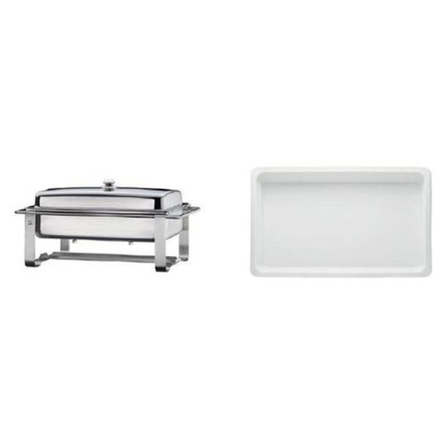 Bauscher Hepp 57.0052.6011 - Chafing Dish Promo Kit, Includes: (1) Neutral 1/1 GN Chafing Dish With Lift-off Cover (57.0052.6040) & (2) 247 Oz.