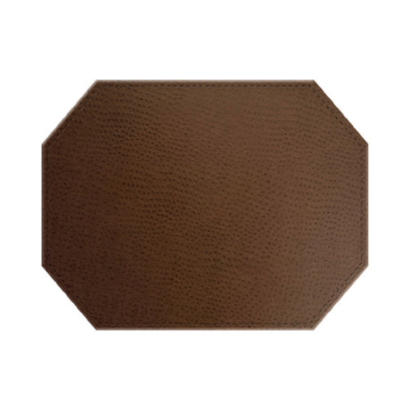 Risch TABLEMATOCT-CH 17X13 Chesterfield Ostrich Texture Faux-leather Table Mat (specify Color)