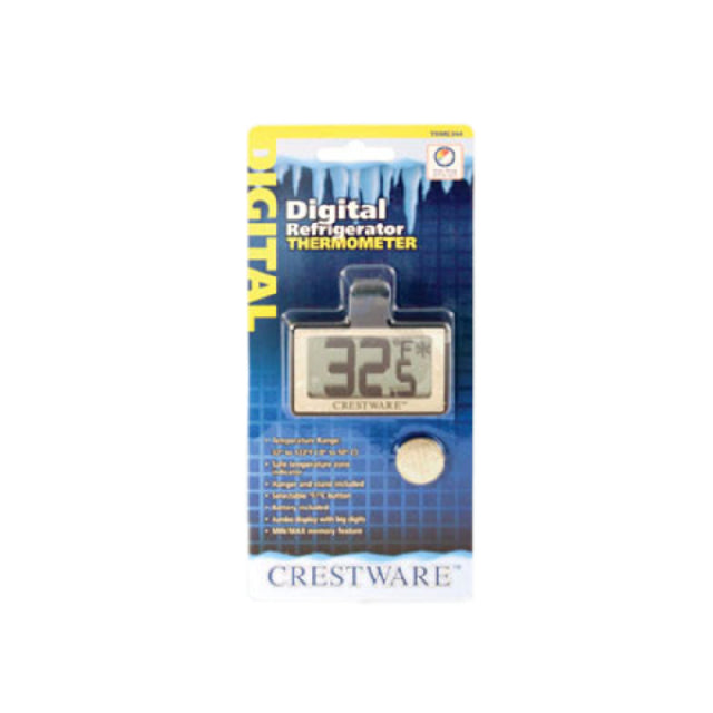 Crestware TRME344 Refrigerator Thermometer Digital Temperature Range: 32° F To 122° F