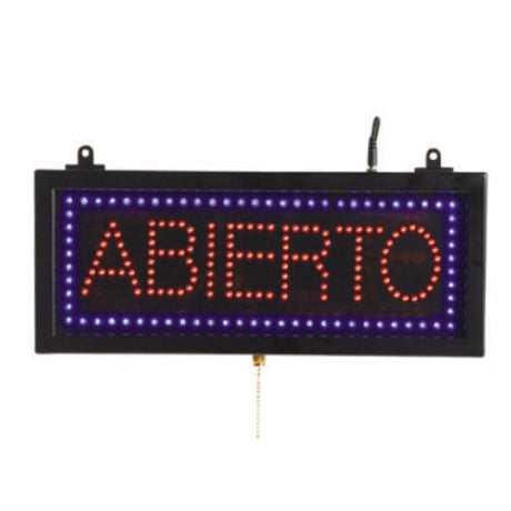 Aarco ABI08S LED Sign 16-1/8"W X 6-3/4"H "ABIERTO"