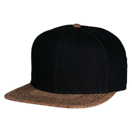 Chef Works 1481199BLKSM Skater Hat 100% Cotton Denim Front 100% Polyurethane Cork Bill