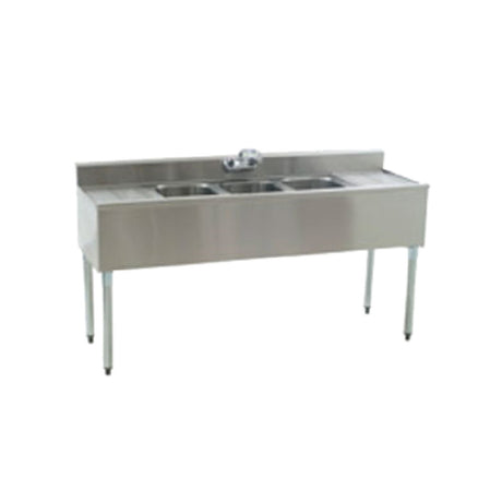 Eagle B5C-18-X 1800 Series Underbar Sink Unit Three Compartment 60"W X 20"D X 33-1/2"H