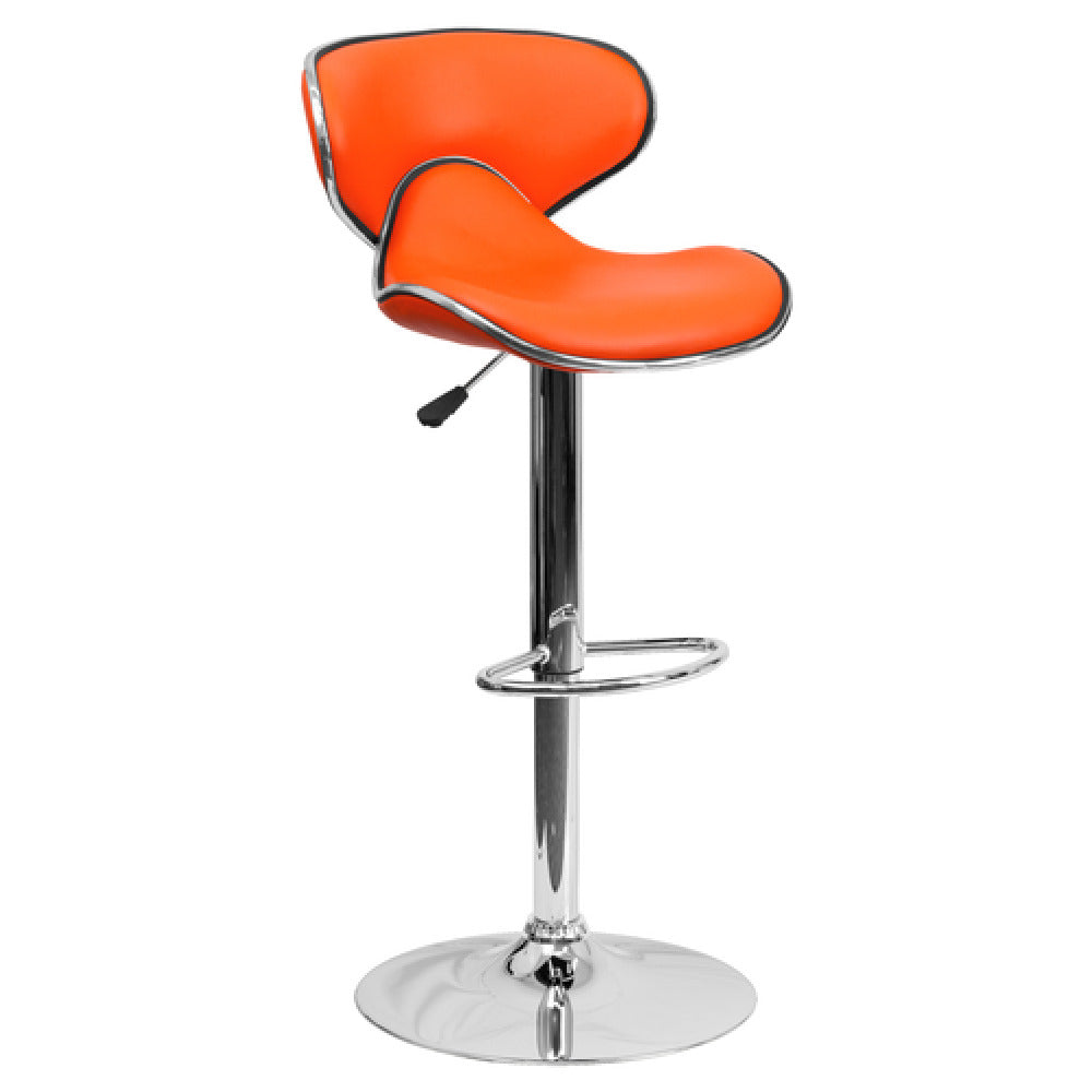 Flash Furniture DS-815-ORG-GG Swivel Bar Stool Adjustable Height Contemporary Style