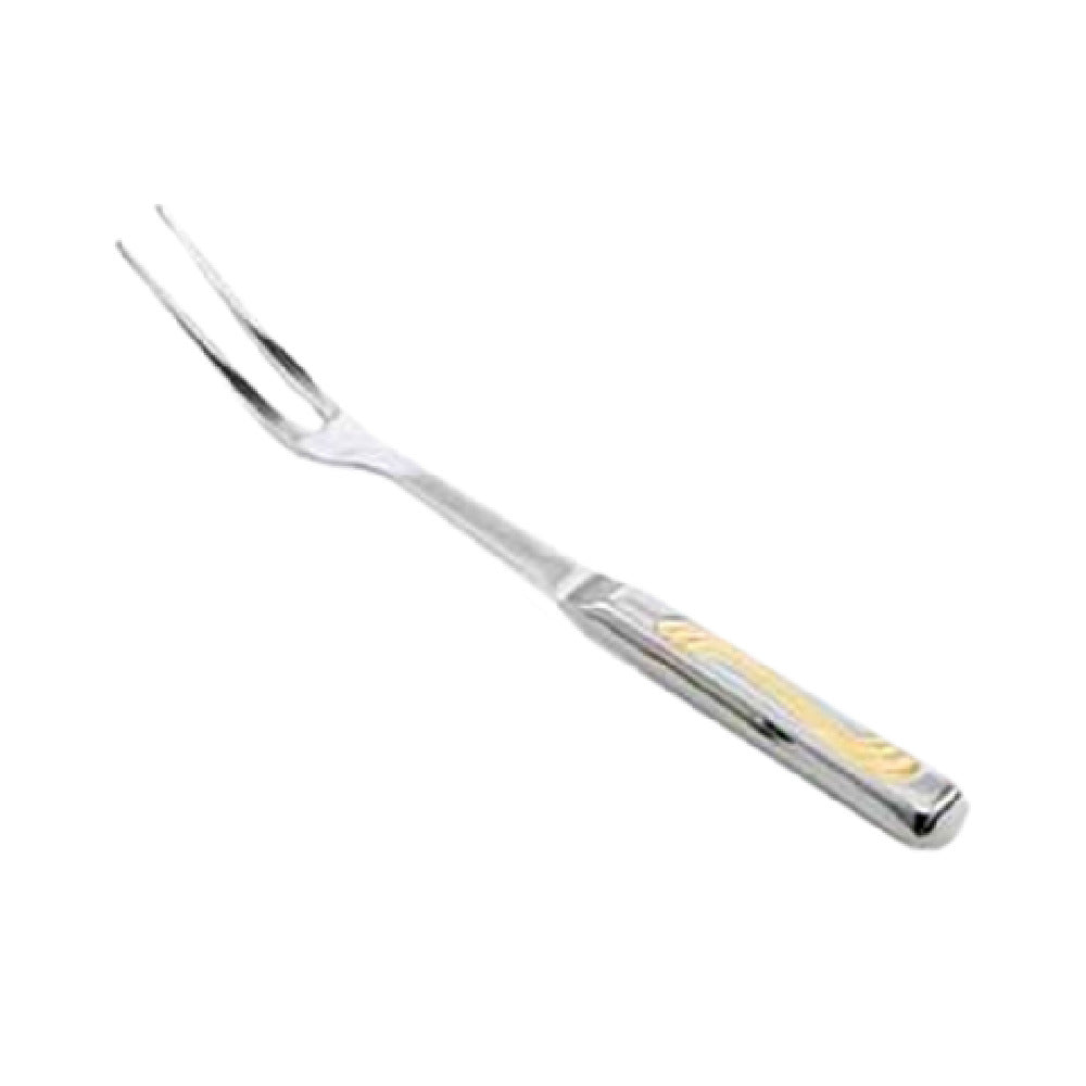 Vollrath 46648 Windway® Hollow Handle Buffet 2-Tine Pot Fork 18-8 Stainless With Gold Plated Swirl Accent On Handle