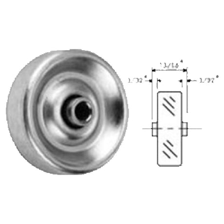 Franklin Machine Products 132-1054 Wheel Skate 1-15/16" OD