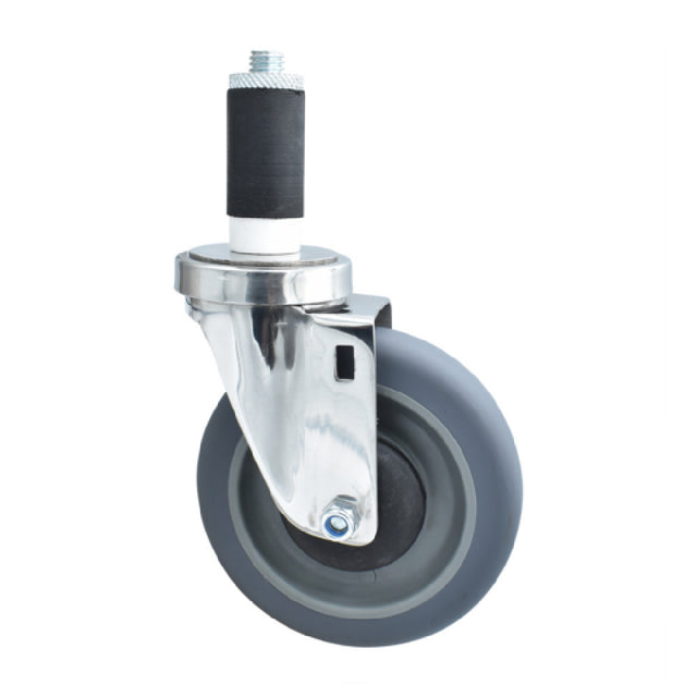 BK Resources 5SS-2RA-GR - Swivel Caster, 1-1/4" Expanding Stem, 5" Gray Rubber Wheel