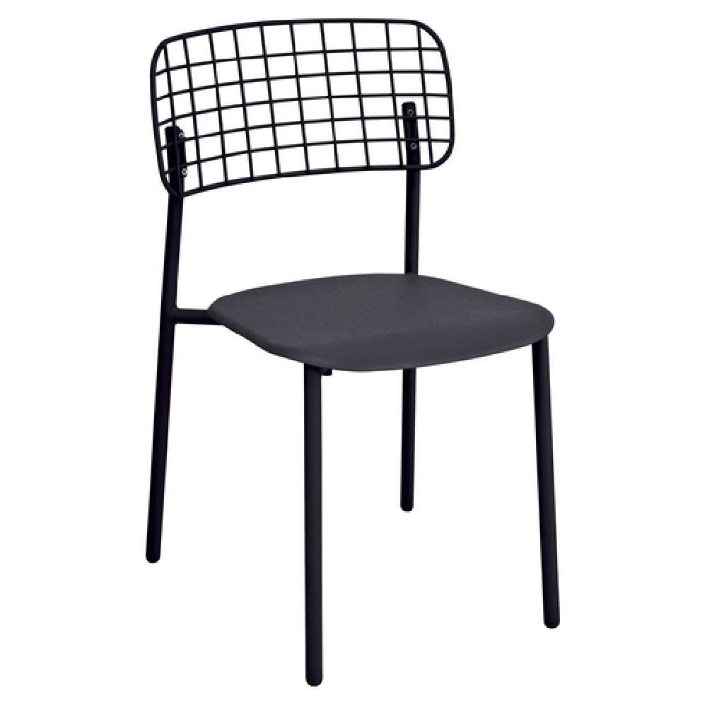 Emuamericas Llc 615 Lyze Stacking Side Chair Outdoor/indoor Stainless Steel Back