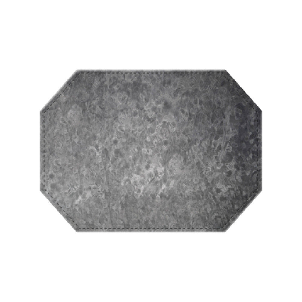 Risch TABLEMATOCT-MET 15X11 Brushed Metallic Faux-leather Table Mat (specify Color)