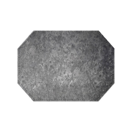 Risch TABLEMATOCT-MET 15X11 Brushed Metallic Faux-leather Table Mat (specify Color)