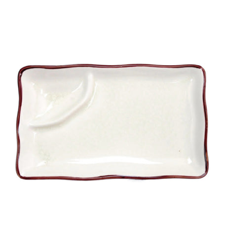 CAC China 666-77-W Japanese Style Plate 8"L X 4"W X 1-1/4"H Rectangular